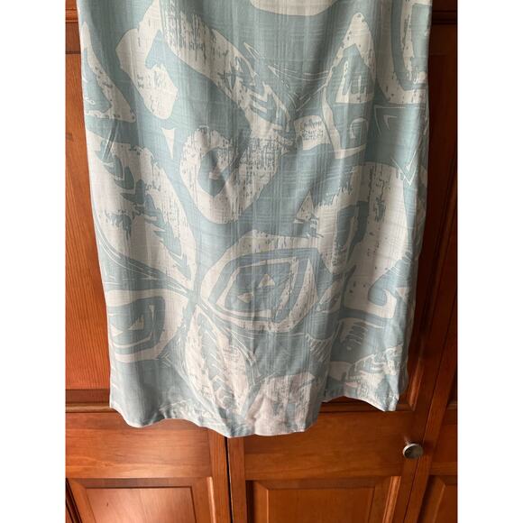 Kai Women's Hawaiian Crewneck Sheath Dress Sleeveless Light Blue Printed Size XS - Picture 3 of 7